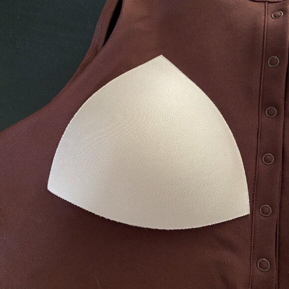 Abercrombie x YPB sculptLUX Plunge Henley Slim Tank L Activewear Built In Bra - Picture 9 of 14